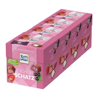 Ritter Sport - Choco-blokjes Joghurt Schatz - 4x 176g