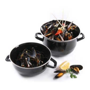 Hendi - Mosselpan geëmailleerd met deksel (5ltr) - ø26