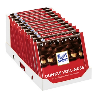 Ritter Sport - Puur Hele Hazelnoot - 10x 100g