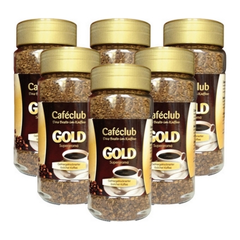 Caféclub - Gold Oploskoffie - 6x 200g