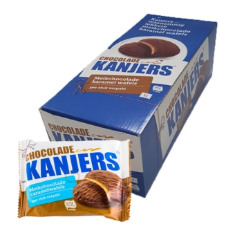 Kanjers - Chocolade Caramel Wafels - 24 stuks