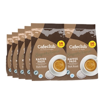 Caféclub - Supercreme Koffiepads Dark Roast - 10x 36 pads