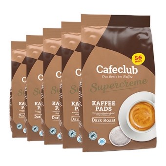 Caféclub - Supercreme Koffiepads Dark Roast - 5x 56 pads