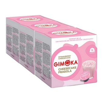 Gimoka - Cheesecake Fragola - 3x 16 Capsules