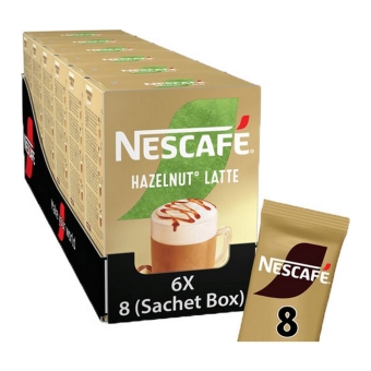 Nescafé - Gold Hazelnut Latte - 6x 8 zakjes
