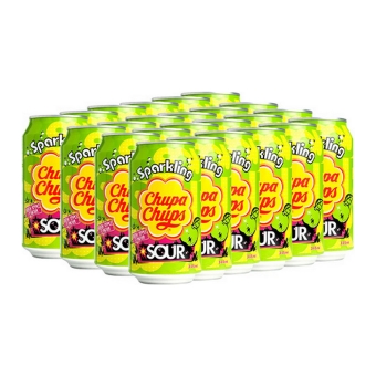 Chupa Chups - Sparkling Sour Green Apple Frisdrank - 24x 345ml