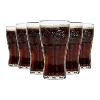 Coca-Cola - Contourglazen 200ml - 6 stuks