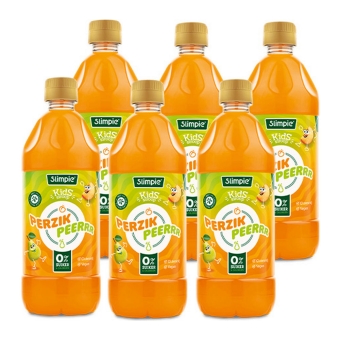 Slimpie - Perzik Peerrr Kids Siroop - 6x 580ml