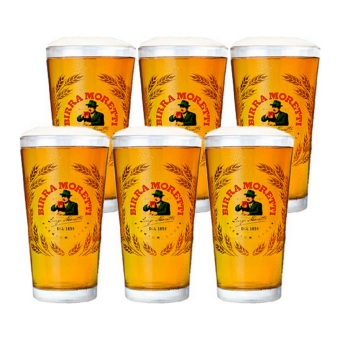Birra Moretti - Bierglas "Vaasje" 250ml - 6 stuks