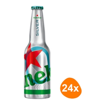Heineken - Silver Aluminium Club Bottle 4.0% - 24x 330ml