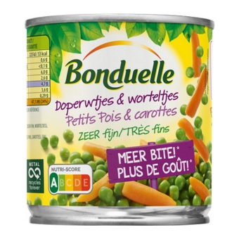 Bonduelle - Doperwtjes & Worteltjes zeer fijn - 12x 150g