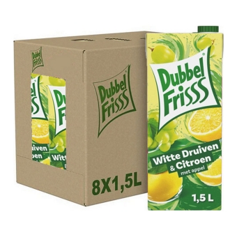 Dubbelfrisss - Witte Druiven & Citroen - 8x 1,5ltr