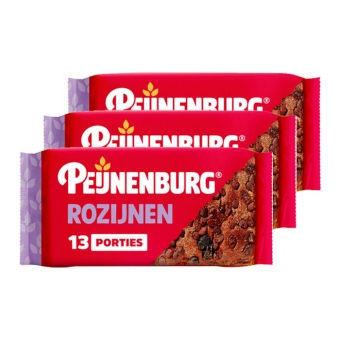 Peijnenburg - Ontbijtkoek Rozijnen - 3x 465g
