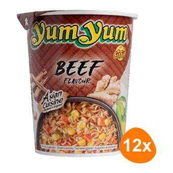 Yum Yum - Instant Noedels Rundvlees  - 12 Cups