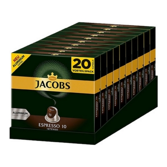 Jacobs - Espresso Intenso - 10x 20 Capsules 