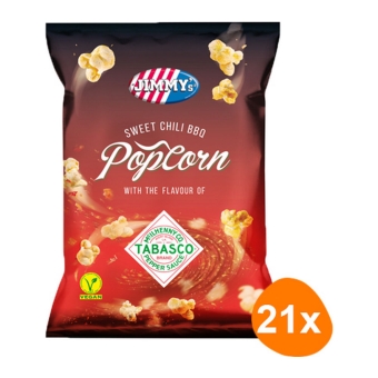 Jimmy's - Popcorn Tabasco Sweet Chili BBQ - 21 Minizakjes