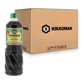 Kikkoman - Sojasaus (Minder zout) - 6x 1 ltr