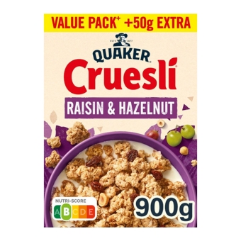 Quaker - Cruesli Rozijn & Hazelnoot - 900g