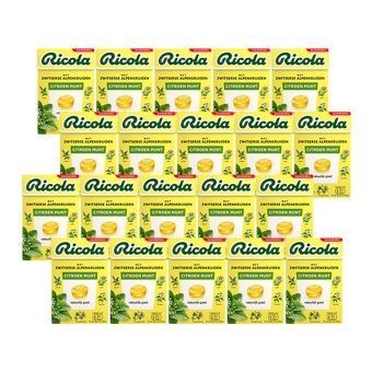 Ricola - Citroen Munt Suikervrij - 20x 50g