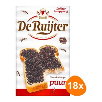 De Ruijter - Chocoladehagel puur - 18x 390g