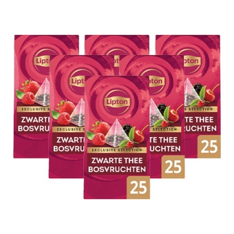 Lipton - Exclusive Selection Zwarte Thee bosvruchten - 6x 25 zakjes