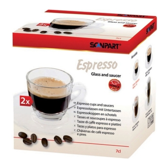Scanpart - Espresso kop en schotel - 2x7cl 