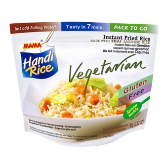 Mama Handi Rice - Instant Gebakken jasmijnrijst Vegetarisch - 10 zakjes