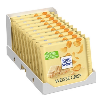 Ritter Sport - Witte Crisp - 10x 100g