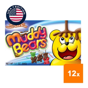 Muddy Bears - Gummyberen omhuld met chocolade - 12x 88g