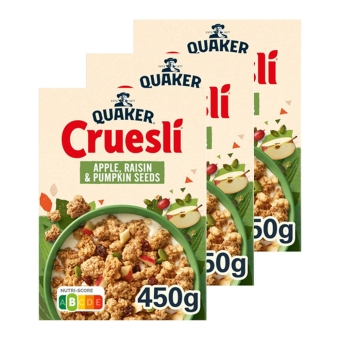 Quaker - Cruesli Appel & Rozijn - 3x 450g
