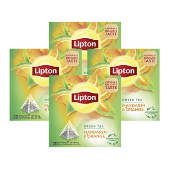 Lipton - Groene Thee Mandarin Orange - 4x 20 zakjes