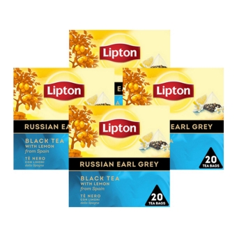Lip­ton - Rus­si­an Earl Grey - 4x 20 zakjes