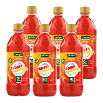 Slimpie - Aardbei Bananana Kids Siroop - 6x 580ml