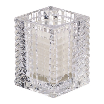 Bolsius - Theelicht Houder Ribbed Transparant - 6 stuks