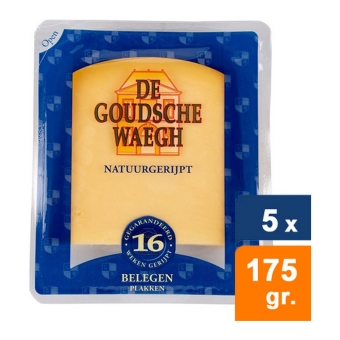 De Goudsche Waegh - Belegen Kaas 48+ (Plakjes) - 5x 175gr