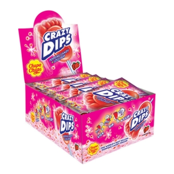 Chupa Chups - Crazy Dip Aardbei - 24 Stuks
