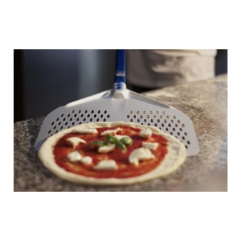 Gi.Metal - Pizzaschep Aliminium rechthoekig geperforeerd (32RF) - 33x33 cm