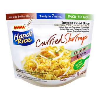 Mama Handi Rice - Instant Gebakken jasmijnrijst Curry met garnalen - 10 zakjes