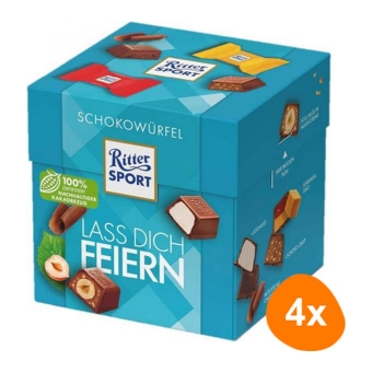 Ritter Sport - Choco-blokjes Lass dich Feiern - 4x 176g