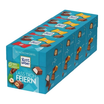 Ritter Sport - Choco-blokjes Lass dich Feiern - 4x 176g