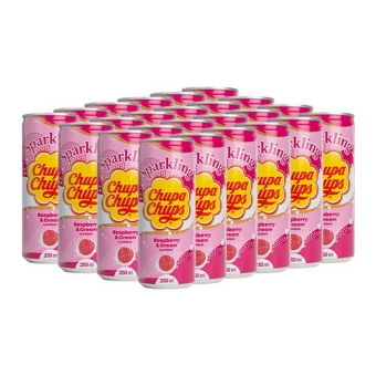 Chupa Chups - Sparkling Raspberry & Cream Frisdrank - 24x 250ml