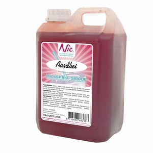 Nic - Milkshakesiroop Aardbei - 2 liter