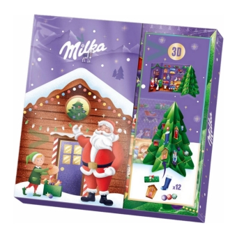 Milka - 3D Knutsel Adventskalender - 163 gram