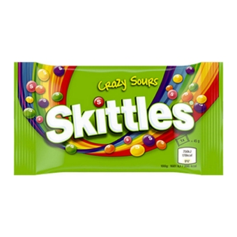 Skittles - Crazy Sours Zakje - 36x 45g