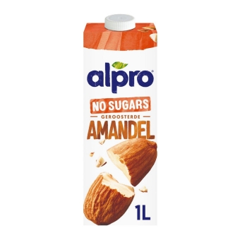 Alpro - Amandeldrink No sugars Geroosterd - 8x 1ltr