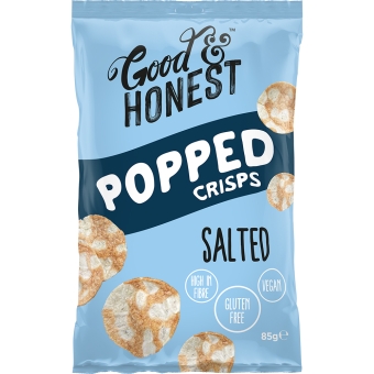 Good & Honest - Popped Crisps Salted Zak - 8 x 85 gram
