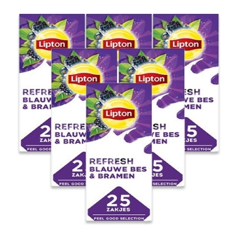 Lipton - Feel Good Selection Zwarte Thee Blauwe Bes & Bramen - 6x 25 zakjes