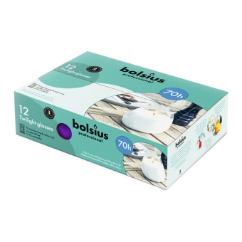 Bolsius - Twilight kaars - Paars - 12 stuks