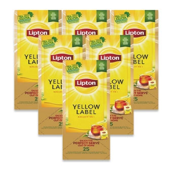 Lipton - Feel Good Selection Zwarte Thee Yellow Label - 6x 25 zakjes