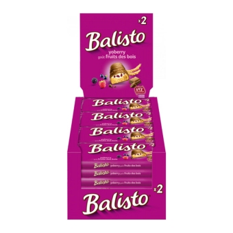 Balisto - yoberry en bosvruchten chocoladereep - 20x 2 repen